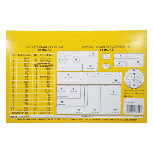 ETIQUETA NO CONTINUA #24 AZUL LESA