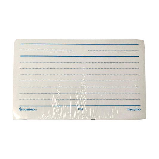 TARJETA INDEX 3X5 100 HJ RAYA 1082 MAYCO MNK