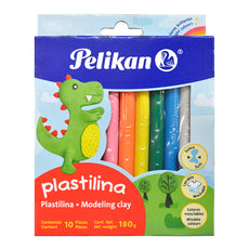 PLASTILINA BARRAS 10 COLORES PELIKAN MNK