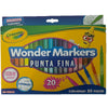MARCADOR LAVABLE WONDER FINO 20 PZS CRAYOLA