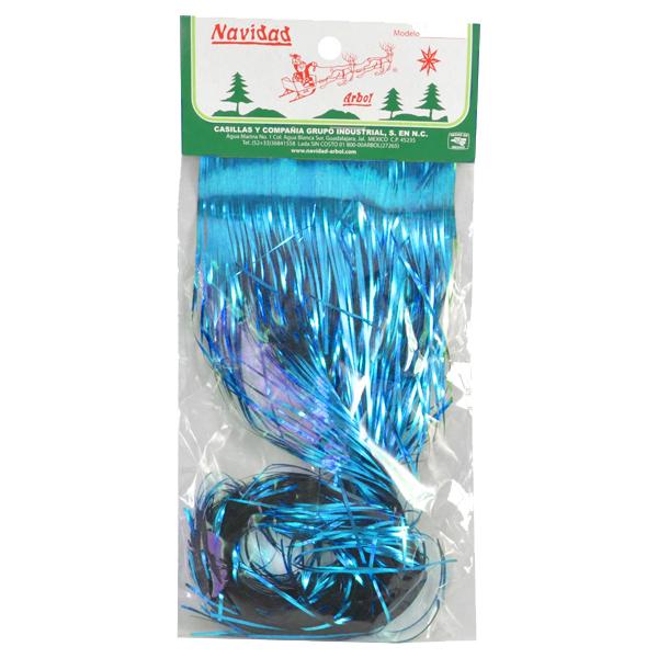 LLUVIA METALICA 40 CM NAVIDAD TURQUESA NAVIARBOL