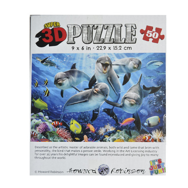 ROMPECABEZAS 50 PZ LENTICULAR ANIMALES MARINOS 4 SEASONS