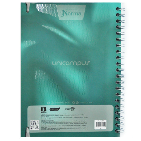 CUADERNO PROFESIONAL DOBLE ARGOLLA UNICAMPUS 120 HJ RAYA NORMA MNK