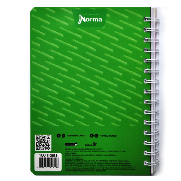 CUADERNO FRANCES DOBLE ARGOLLA 100 HJ C7 NORMA MNK