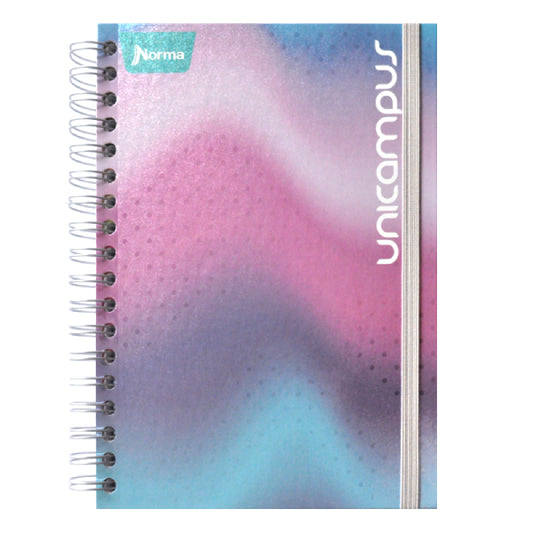 CUADERNO DOBLE ARGOLLA DURA BOOK UNICAMPUS METALICO 160 HJ C7 NORMA MNK