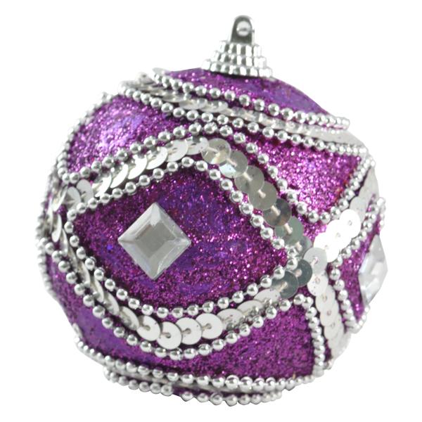 ESFERA 80 MM NAVIDAD HT-A60323 MORADO BRIDGECO