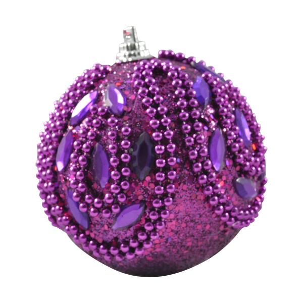 ESFERA 80 MM NAVIDAD HTA-07805 MORADO BRIDGECO