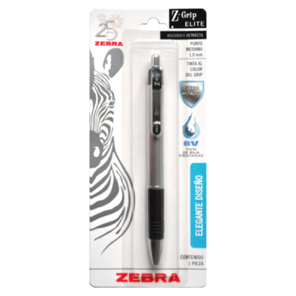 PLUMA Z- GRIP ELITE 1.0 MM NEGRO 1 PZ 7942-10 ZEBRA