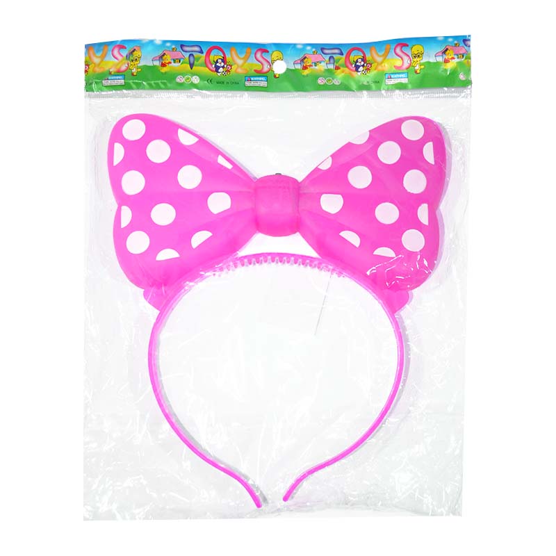DIADEMA PLASTICO MOÑO PUNTOS C/LUCES 4 SEASONS