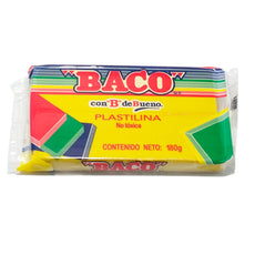 PLASTILINA BARRA B-180 180 GR AMARILLO BACO MNK