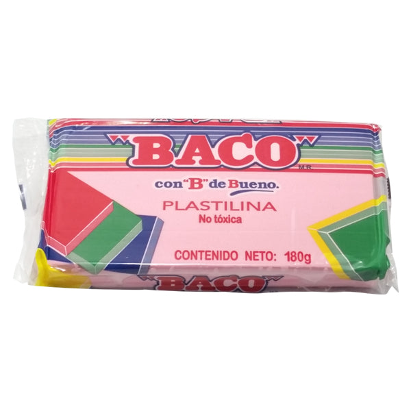 PLASTILINA BARRA B-180 180 GR ROSA BACO MNK