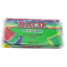 PLASTILINA BARRA B-180 180 GR VERDE CLARO BACO MNK