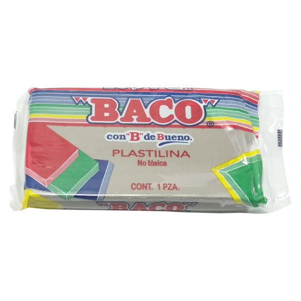 PLASTILINA BARRA B-180 180 GR GRIS BACO MNK