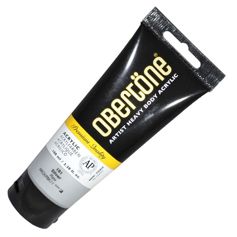 PINTURA ACRILICA 100 ML PLATA 181 OBERTONE PINTO DISTRIBUIDORA