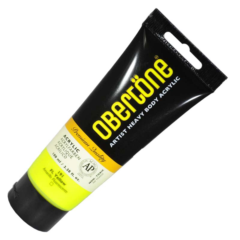 PINTURA ACRILICA 100 ML AMARILLO FL 191 OBERTONE PINTO DISTRIBUIDORA