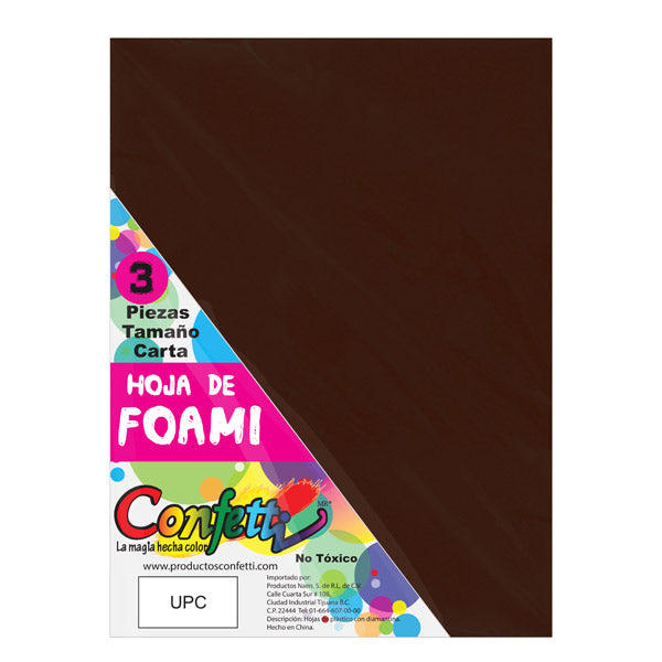 FOAMY CARTA 3 PZ CAFE OSCURO NAEN MNK