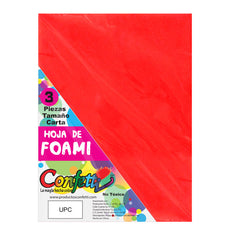 FOAMY CARTA 3 PZ ROJO NAEN MNK