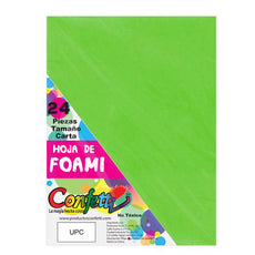 FOAMY CARTA 24 PZ VERDE HOJA NAEN MNK