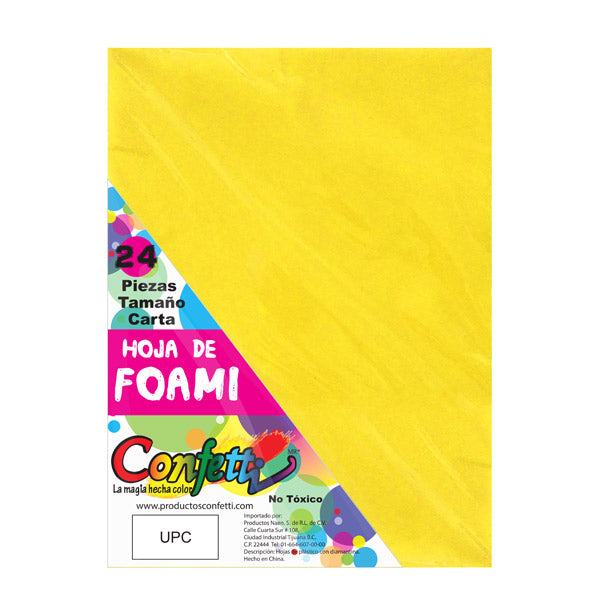 FOAMY CARTA 24 PZ AMARILLO NAEN MNK