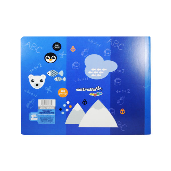 CUADERNO PREESCOLAR COSIDO 72 HJ CUADRO 10 MM ESTRELLA MNK