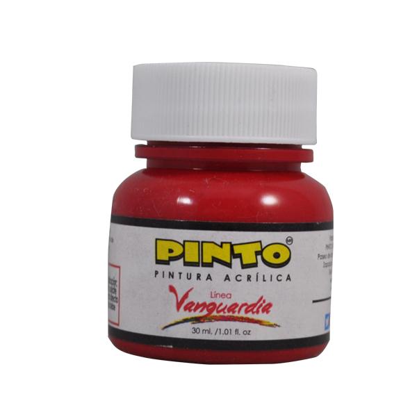 PINTURA ACRILICA 30 ML ROJO NAVIDAD 724 PINTO DISTRIBUIDORA