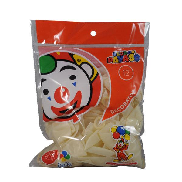 GLOBO LATEX #12 TRANSPARENTE 50 PZ FABRICAS SELECTAS