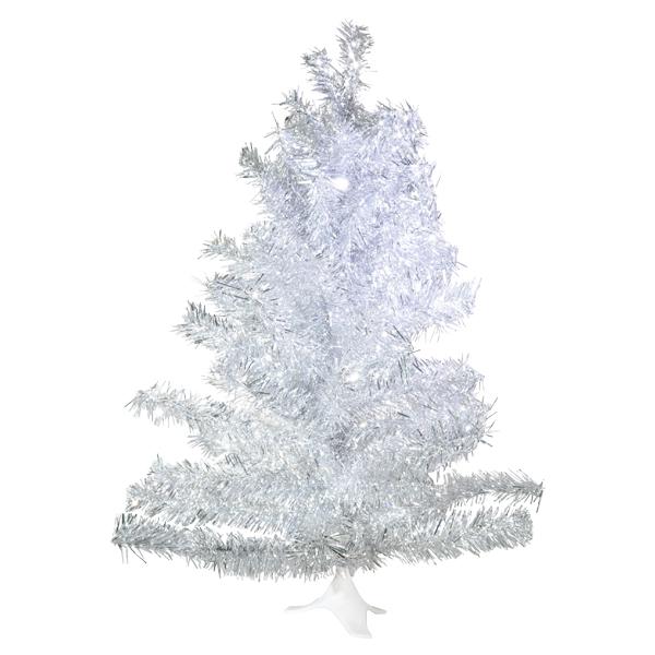 ARBOL SECRETARIAL 60 CM NAVIDAD PLATA NAVIARBOL