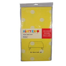 MANTEL PLASTICO LISO INDIVIDUAL AMARILLO POLKA TCPD 54X108