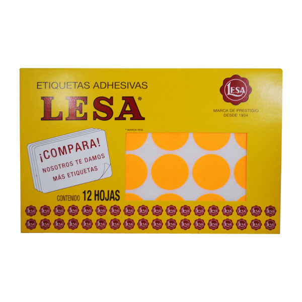 ETIQUETA NO CONTINUA #22 NARANJA LESA