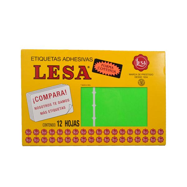 ETIQUETA CONTINUA #20 VERDE LESA