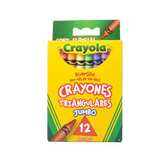 CRAYON JUMBO TRIANGULAR 12 PZ CRAYOLA MNK