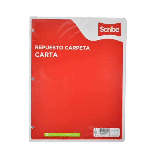 REPUESTO CARPETA CARTA 100 HJ C5 SCRIBE
