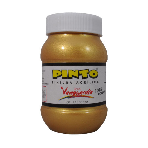 PINTURA ACRILICA METALICO 100 ML ORO SOLAR 520 PINTO DISTRIBUIDORA