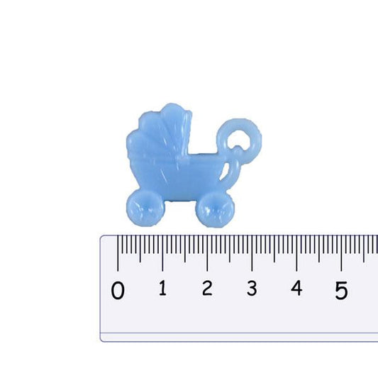 CARREOLA PLASTICO BABY SHOWER NS-16 AZUL 24 PZ BRIDGECO