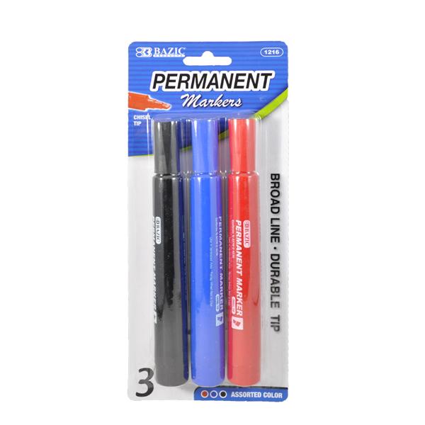 MARCADOR PERMANENTE 3 PZ 1216 BAZIC