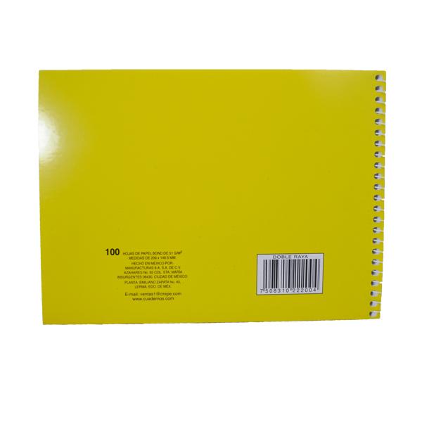 CUADERNO ITALIANO ESPIRAL COLIBRI 100 HJ DOBLE RAYA 2200 MAN 8A MNK