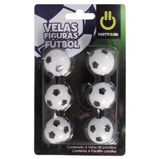VELA PASTEL BALON DE FUTBOL C/6  FABRICAS SELECTAS
