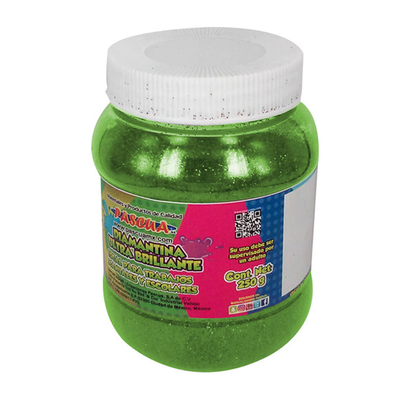DIAMANTINA FRASCO VERDE FINA 250 GR PASCUA