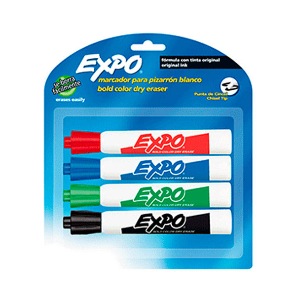 MARCADOR PIZARRON EXPO 4 PZ NEWELL BEROL MNK