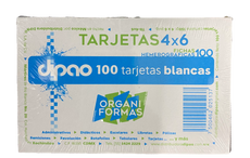 TARJETA INDEX 4X6 100 HJ BLANCO DIPAO MNK