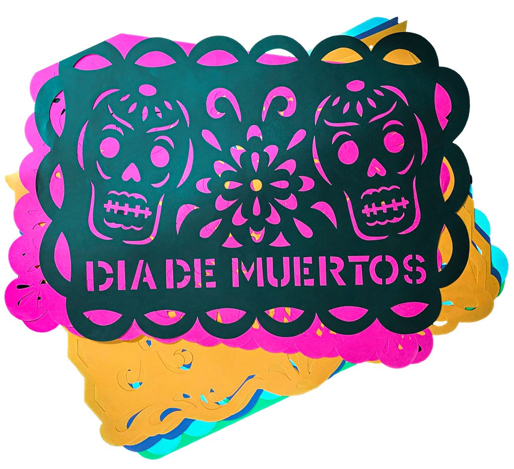 PAPEL PICADO MUERTOS 48 X 33 1549-7 C/ 12 PZ SURTIDO HALLOWEEN PADI