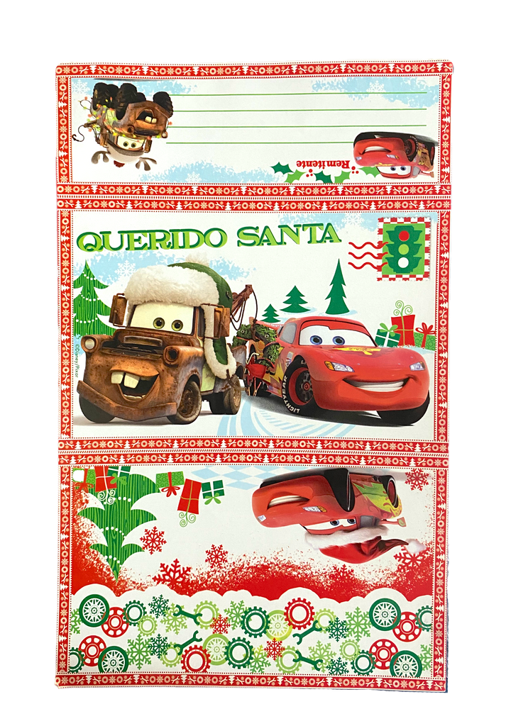 CARTA SANTA CARS 25 PZ NAVIDAD GRANMARK