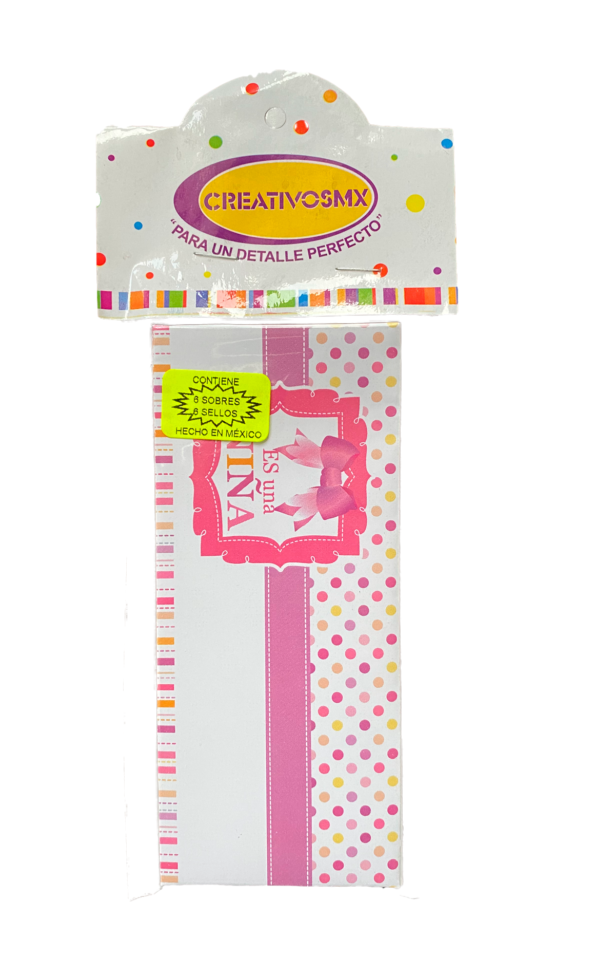SOBRE BABY SHOWER NIÑA 16 X 7 6 PZS SDB CREATIVOS