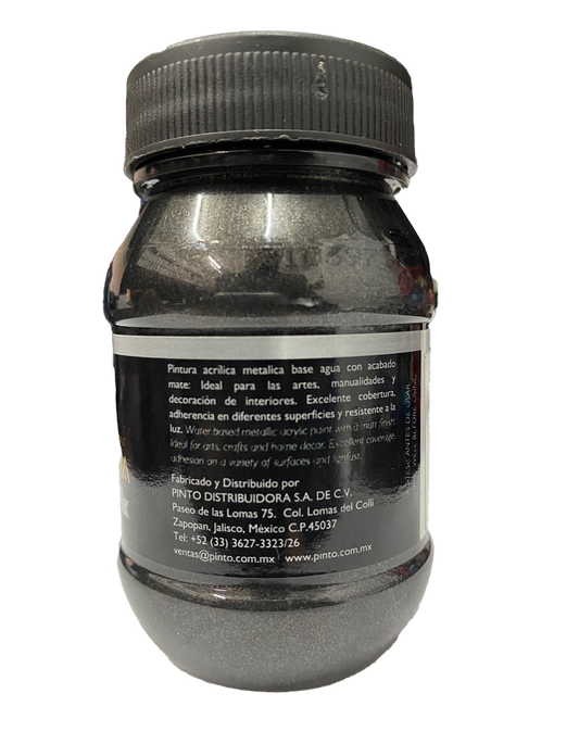 PINTURA ACRILICA METALICO 100 ML NEGRO 569 PINTO DISTRUIDORA