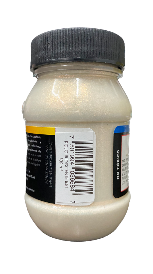 PINTURA ACRILICA 100 ML ROJO IRIDISCENTE PINTO DISTRUIDORA