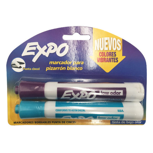 MARCADOR PIZARRON EXPO COLORES 2 PZ NEWELL BEROL MNK