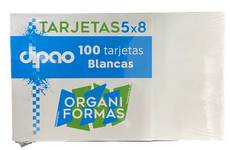 TARJETA INDEX 5X8 100 HJ BLANCO DIPAO MNK