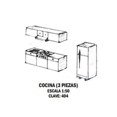 FIGURA MAQUETA COCINA 404 ESCALA 1:50 SCALA