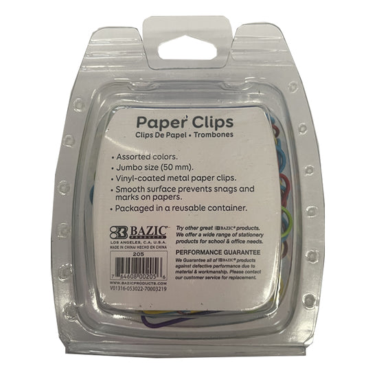 CLIP COLOR JUMBO 100 PZ 205 BAZIC