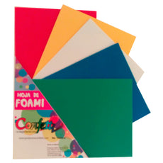 FOAMY CARTA 5 PZ COLORES BASICOS NAEN MNK